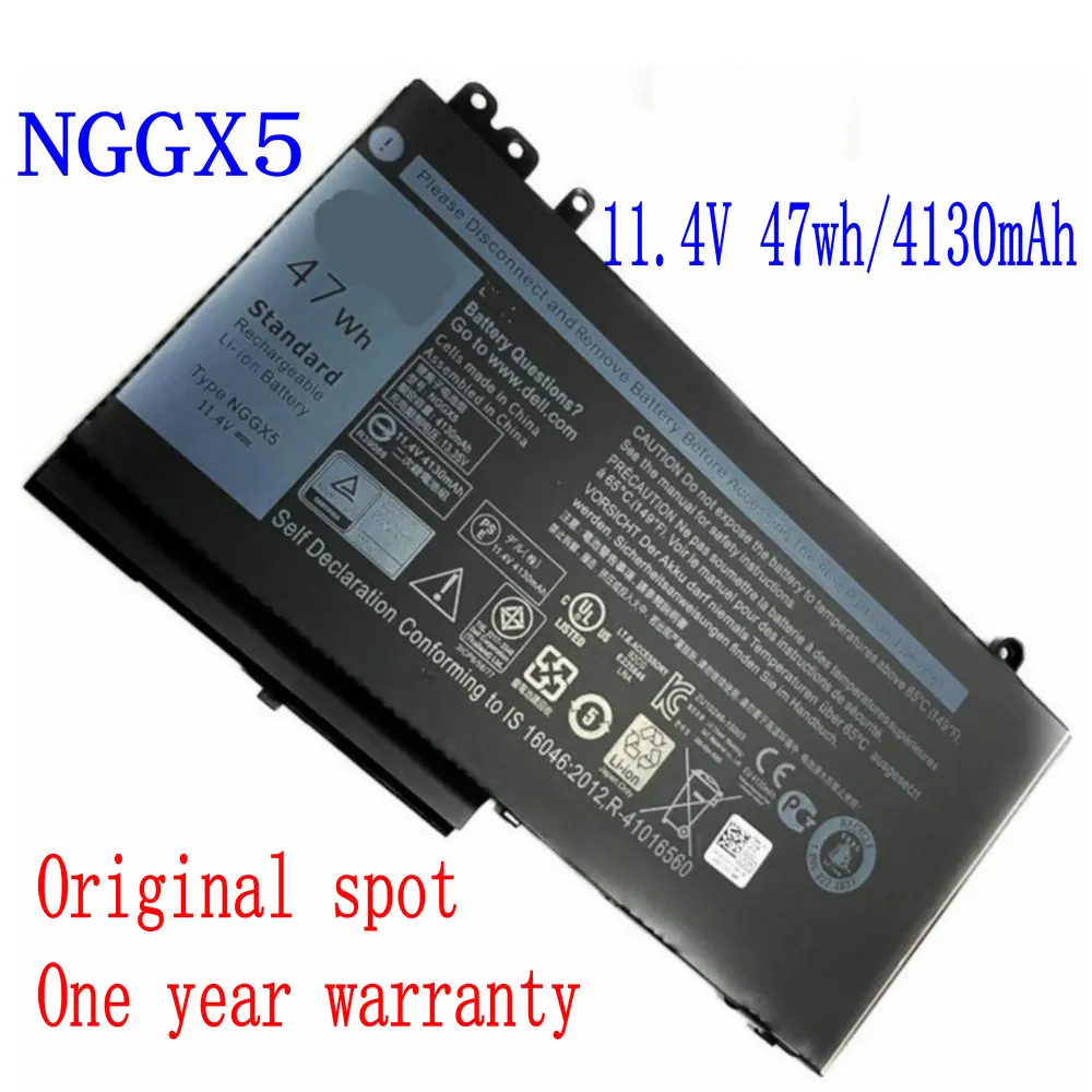 

11.4V 47wh/4130mAh Original spot NGGX5 Laptop Battery For Dell Latitude E5250 E5470 E5270 E5570 JY8D6 954DF 0RDRH9 0JY8D6