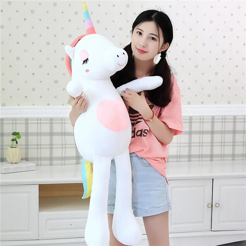 Новинка Большой Мягкий Плюшевый единорог животное мягкая игрушка