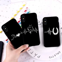 horse pony horse heartbeat phone case for iphone 12 11 13 7 8 6 s plus x xs xr pro max mini shell