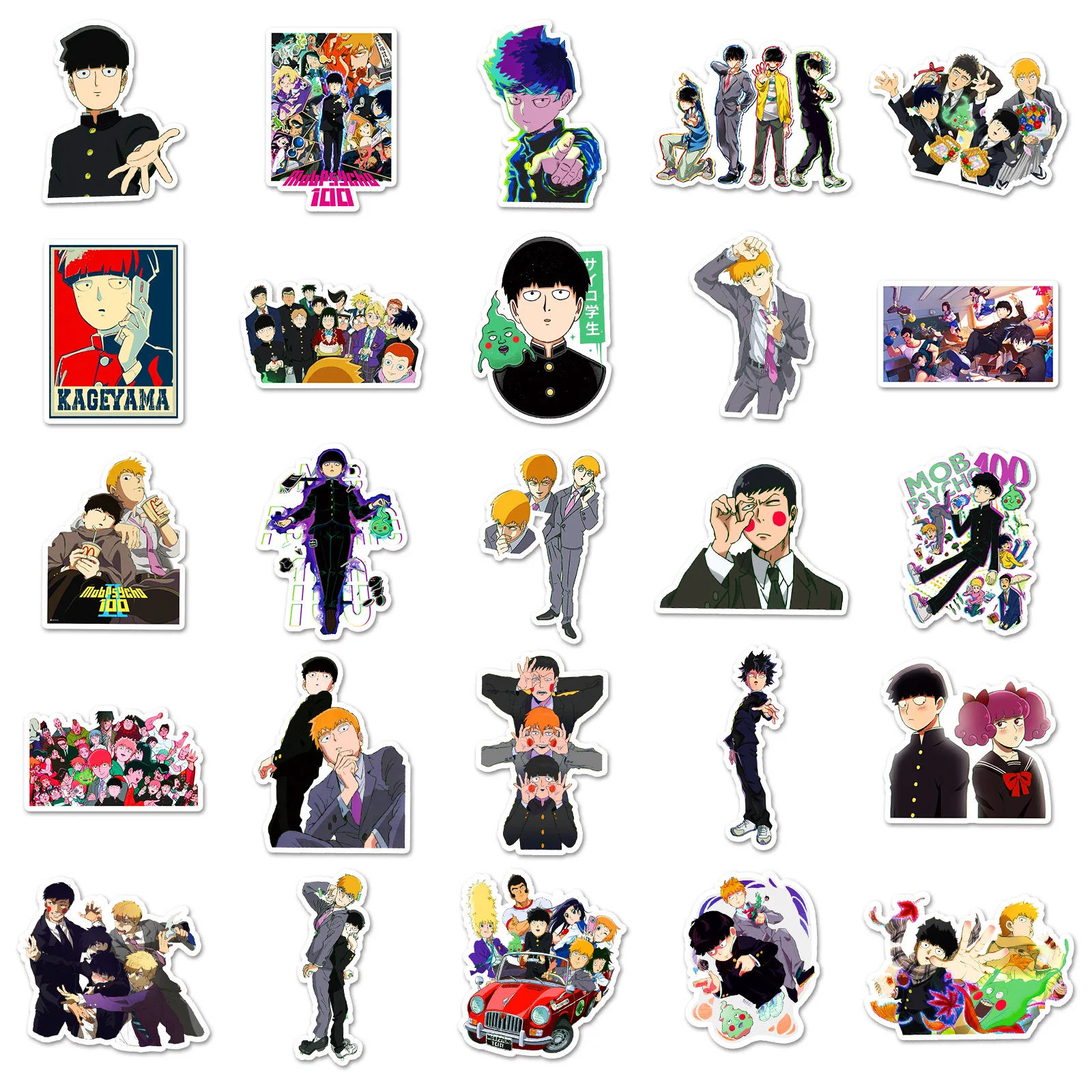 50/30/10 шт. Kageyama Shigeo Reigen Arataka Dimple Hanazawa Teruki популярные аниме 2D периферийные наклейки