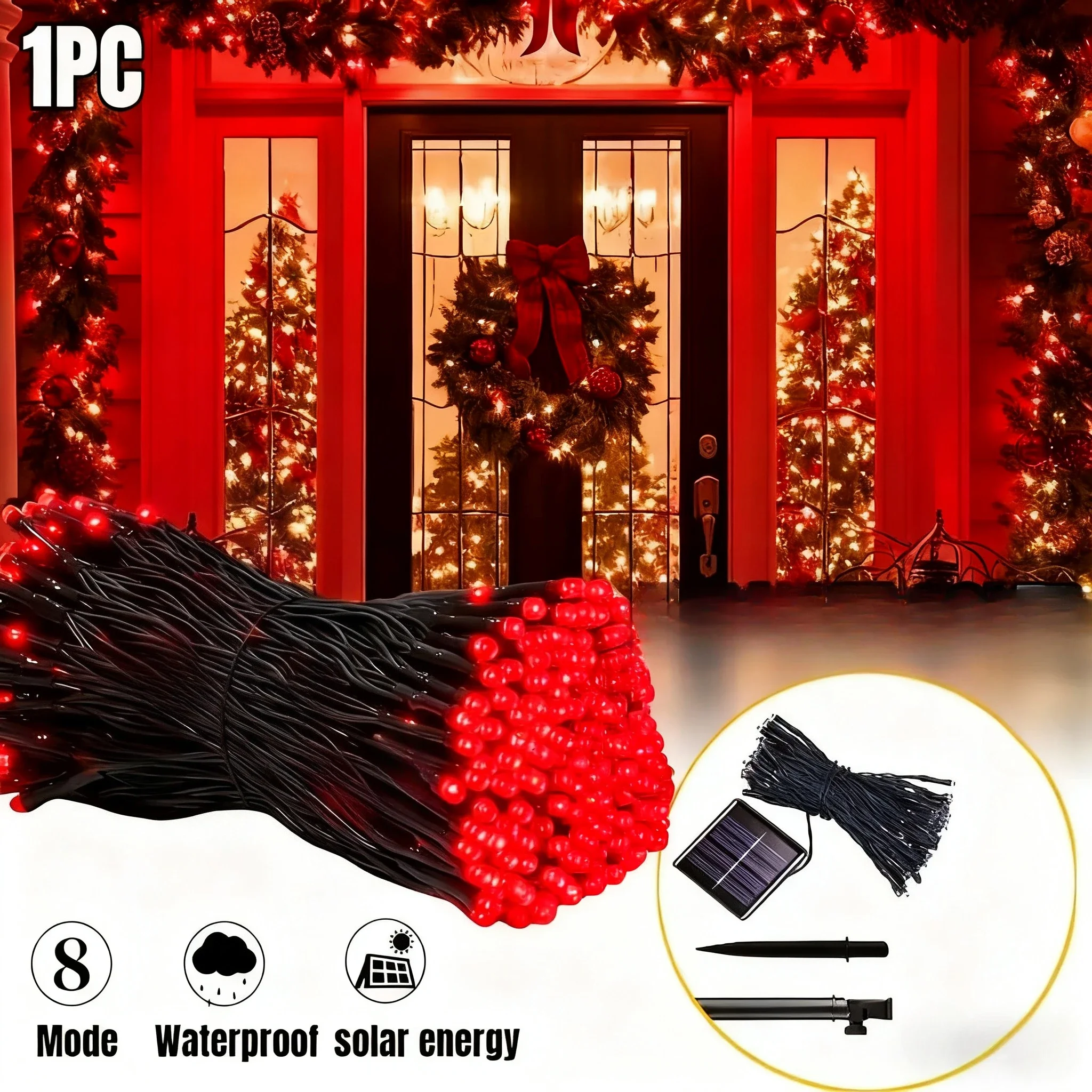 

DAFIFY Солнечные гирлянды 30/100/200/300 LED 8 режимов