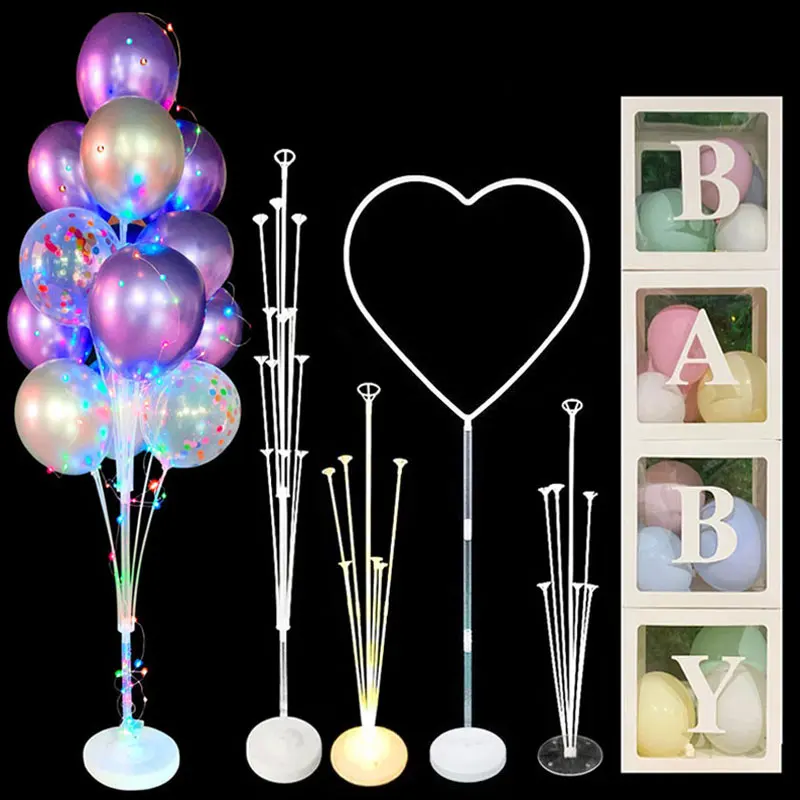 

1/2Set Balloon Column Stand 7/13/19 Tube Balloons Holder Arch Wedding Decorations Adult Kids Birthday Baby Shower Party Supplies