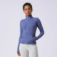 spring autumn new products yoga clothes jacket womens elastic zipper long sleeved t shirt running fitness sweater jacket