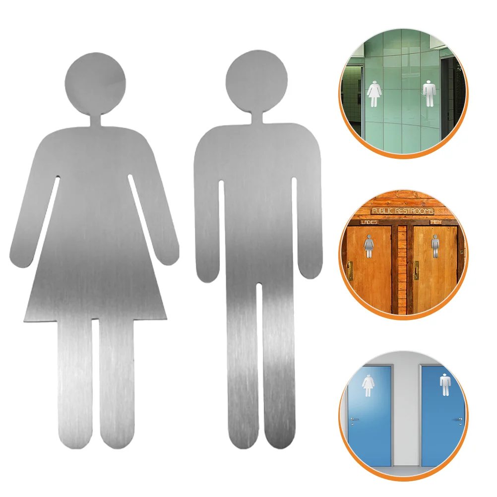 

Sign Bathroom Toilet Restroom Unisex Plaques Female Symbol Women Men Wc Closed Identification Guiding Lavatory Adhesive Wash