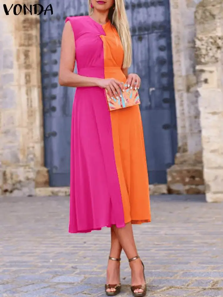 

Платье-макси без рукавов, 2022