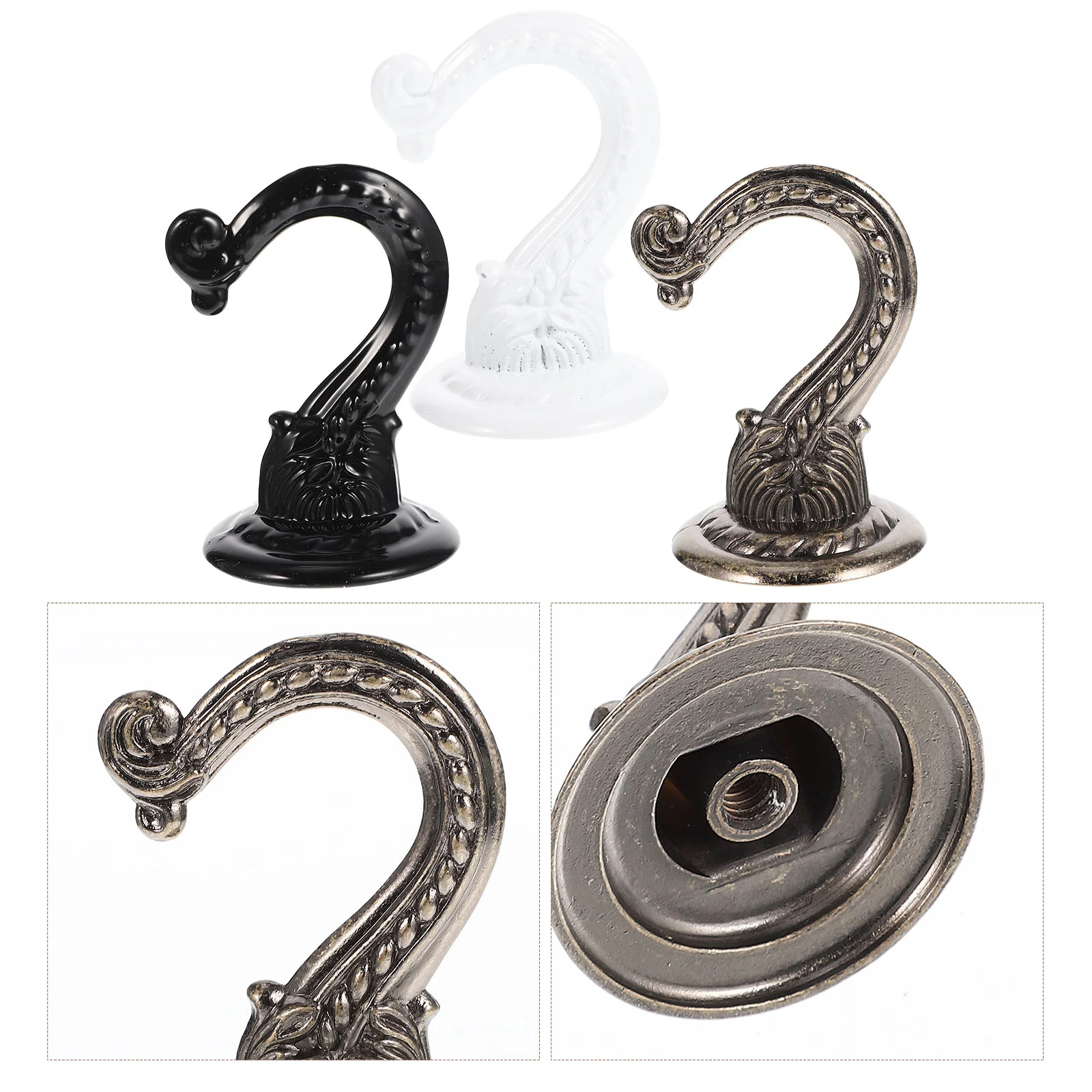 

Hook Hooks Ceiling Wall Hangingfixing Mountedscrewcontrolhanger Metal Orchidtowel Sundries Mountkitchen Coat Home