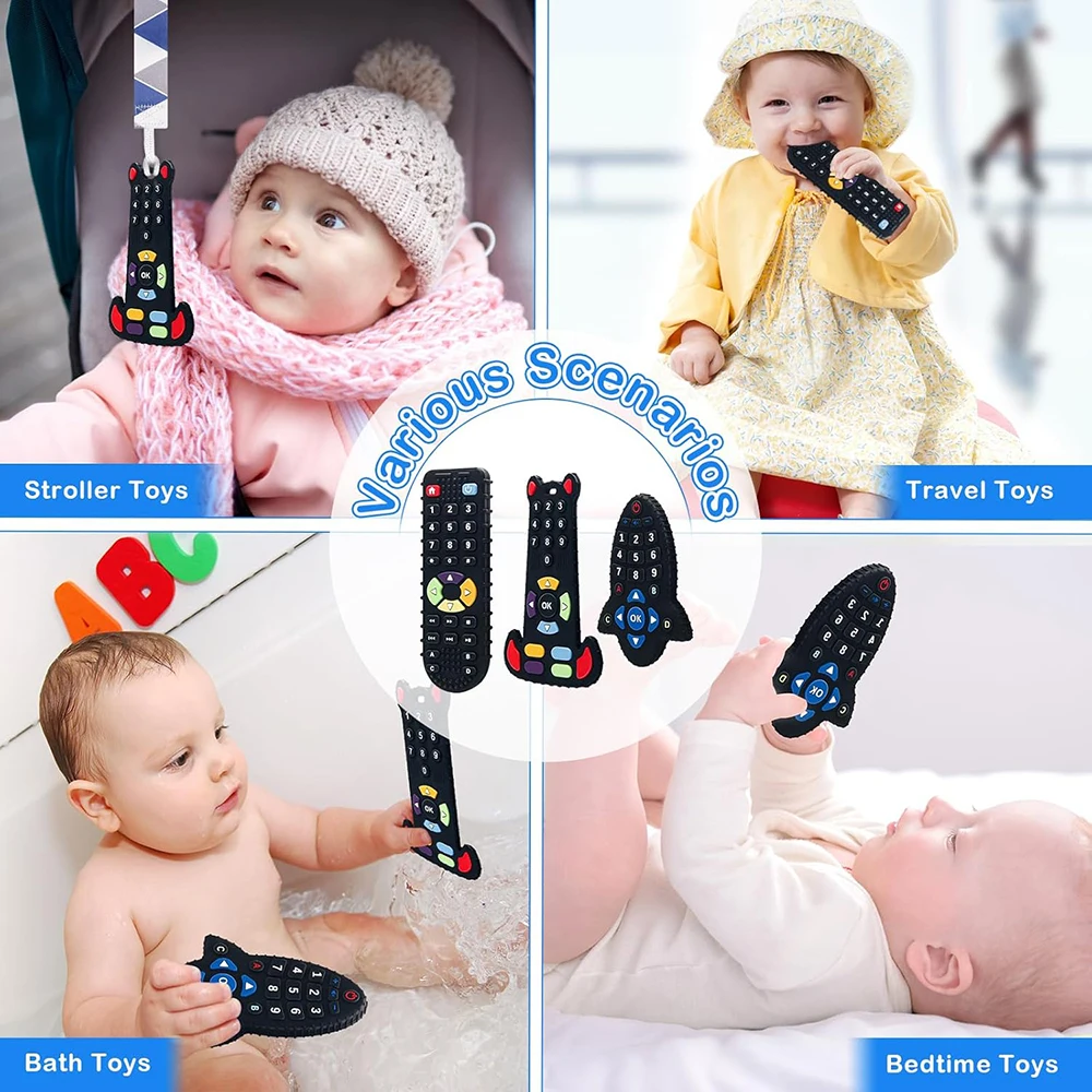 Силиконовая игрушка для прорезывания зубов 0-12 месяцев цвет в ассортименте