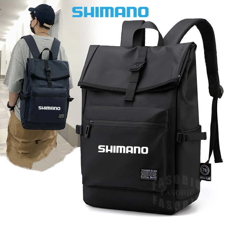 

Shimano's New Simple Backpack Men's Casual Travel Bag Computer Backpack Lightweight Outdoor Sports Fishing Quality Backpack