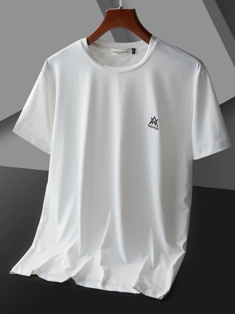 Футболка Romon из ледяного шелка с короткими рукавами мужская летняя тонкая