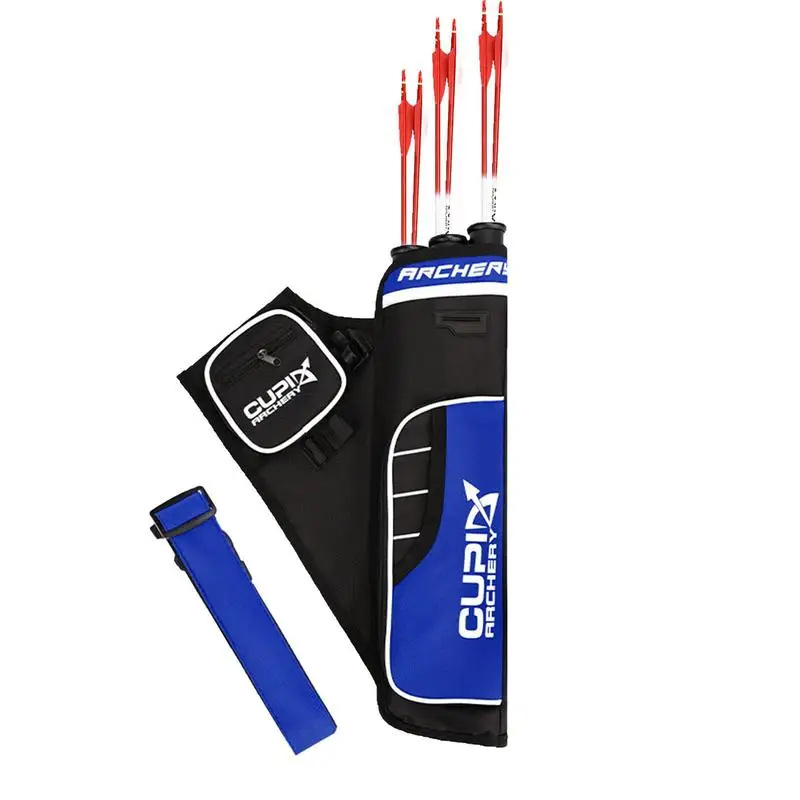 

Композитный лук Quiver для охоты 3-трубчатый задний Quiver из Оксфордской ткани регулируемый ремень бант сумка держатель для бедра задний Quiver для ...