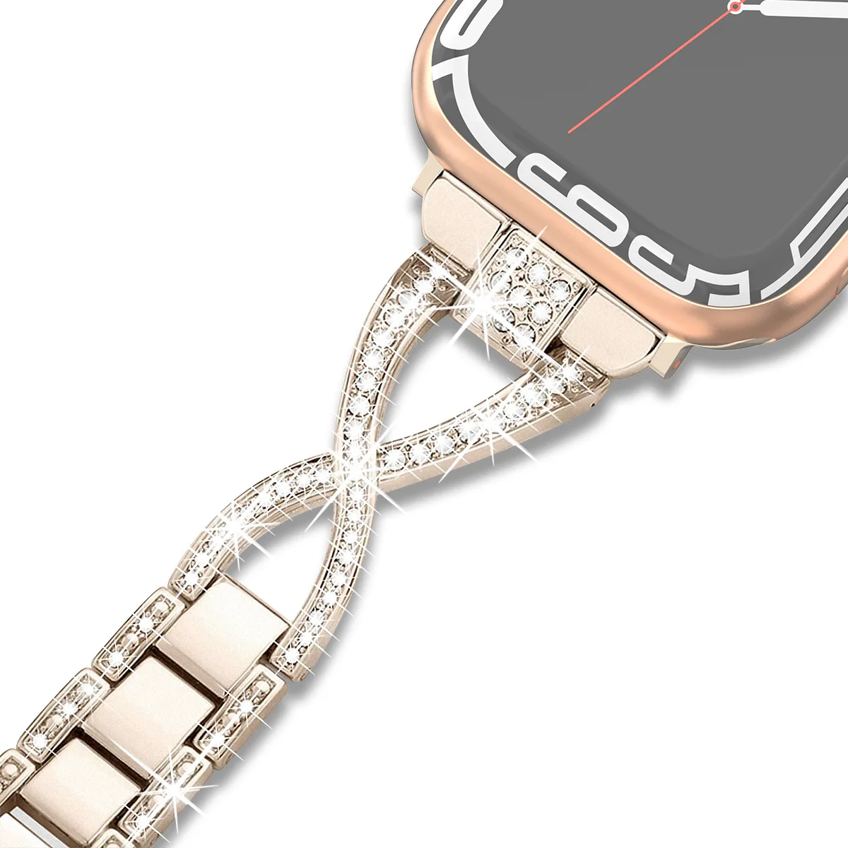 Luxury Diamond Women Strap for Apple Watch 8 Band Ultra 49mm 41mm 45mm 40mm 44mm Metal Bracelet iWatch Series 7 6 SE 5 4 3 Belt