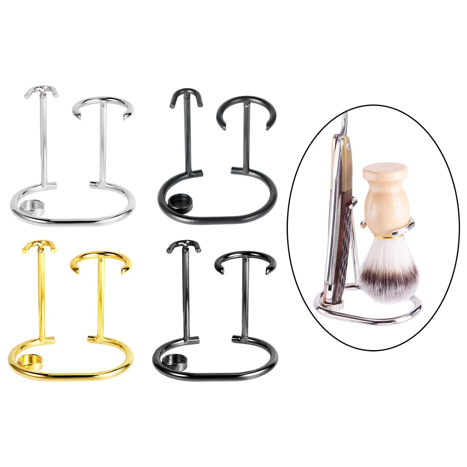 

1 Piece, Holder of Ferroalloy Storage Bracket Shaving Brush, Supplies Tool for Men B