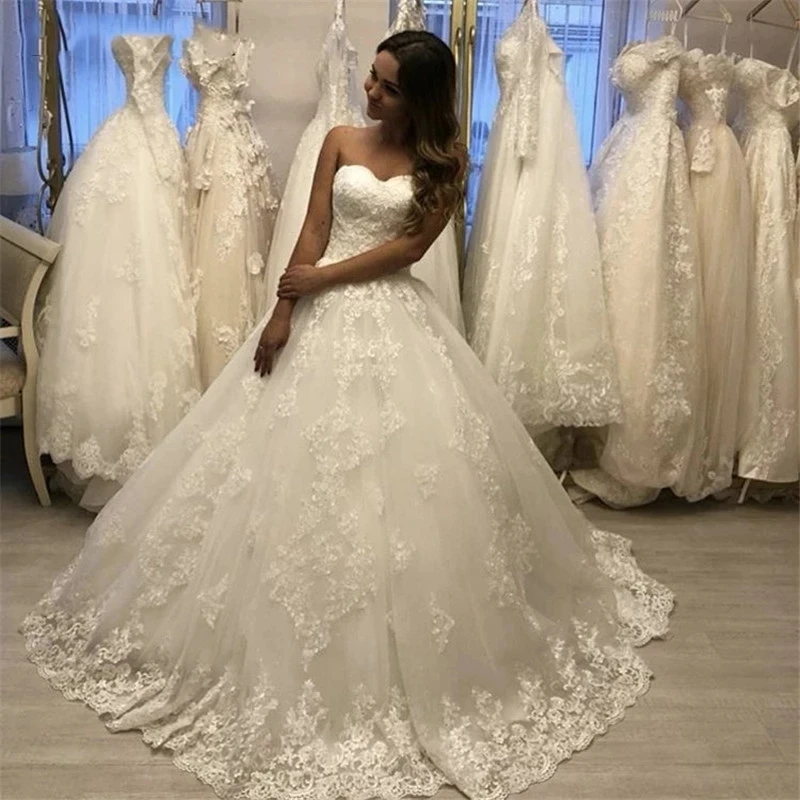 

ANGELSBRIDEP милое бальное платье Свадебные платья Vestido De Noiva высококачественное официальное платье невесты с аппликацией и шлейфом Лидер продаж