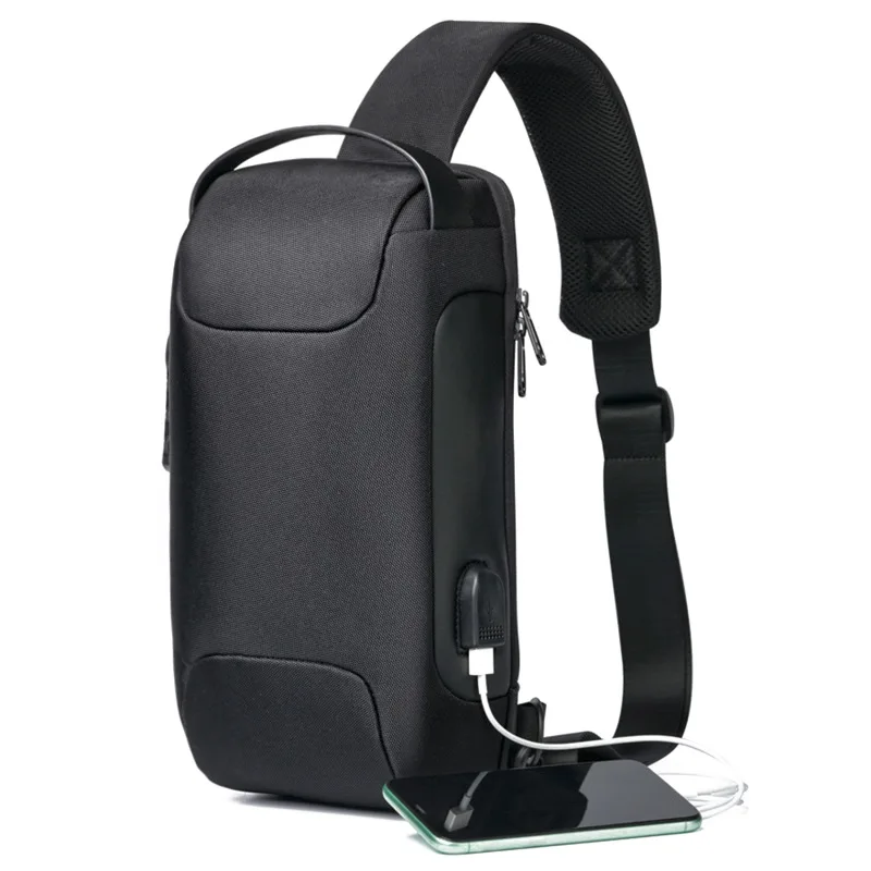 

Men Crossbody Bag Shoulder Sling Pouch Waterproof Oxford Handbag Multifunction Travel Messenger Chest Bag Male Designe Purse