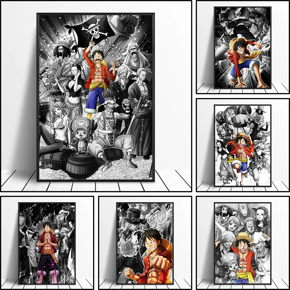 

one piece luffy Japanese anime figure poster Pictures Prints bandai Manga Canvas paintings Living Room Decoration affiche murale