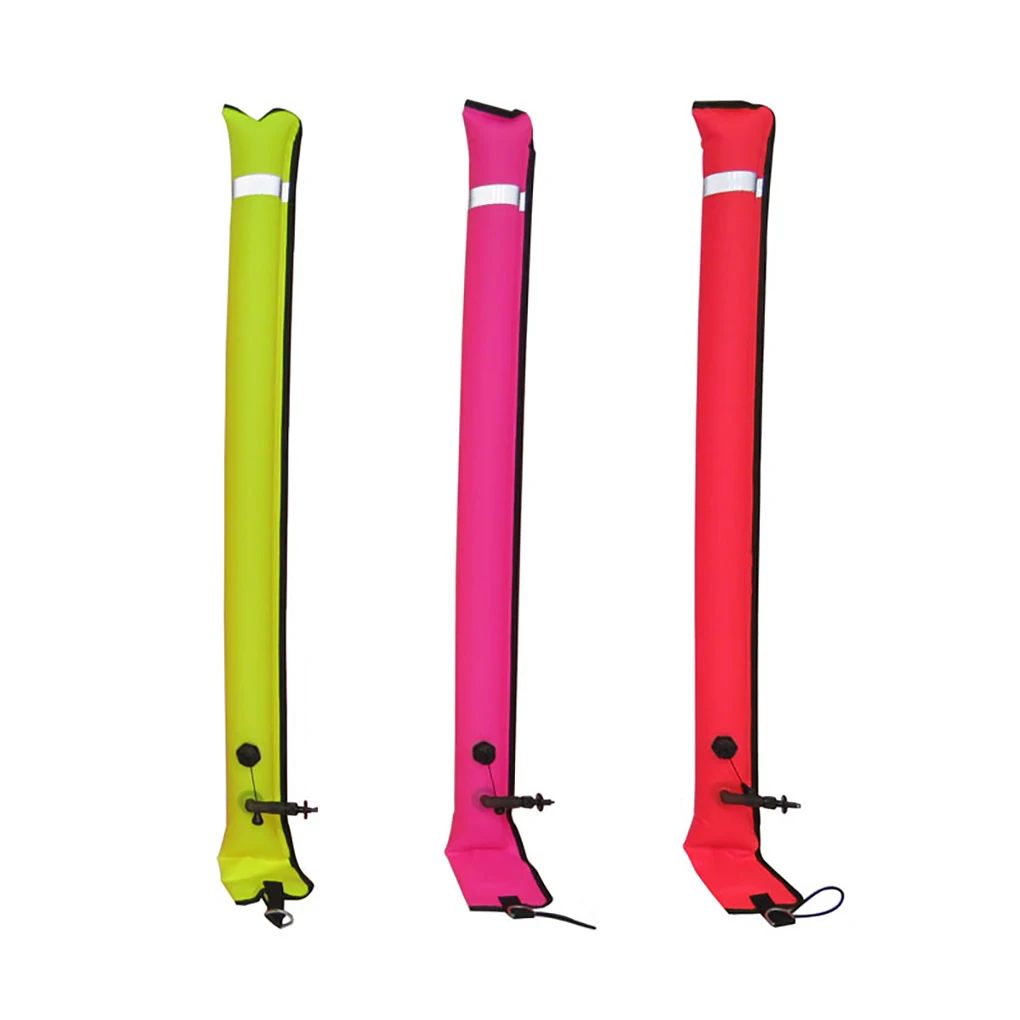 

Surface Marker Buoy Scuba Diving with Valve Reflective Tape SMB Diver Below Inflating Mouth Float Accessories Small Valve Pink