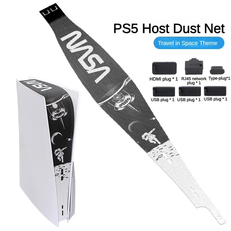 

Carbon Fiber Waterproof and Dust Net Frosted Material Center Cover Protection for PS5 Game Console（Animation and Game Theme）