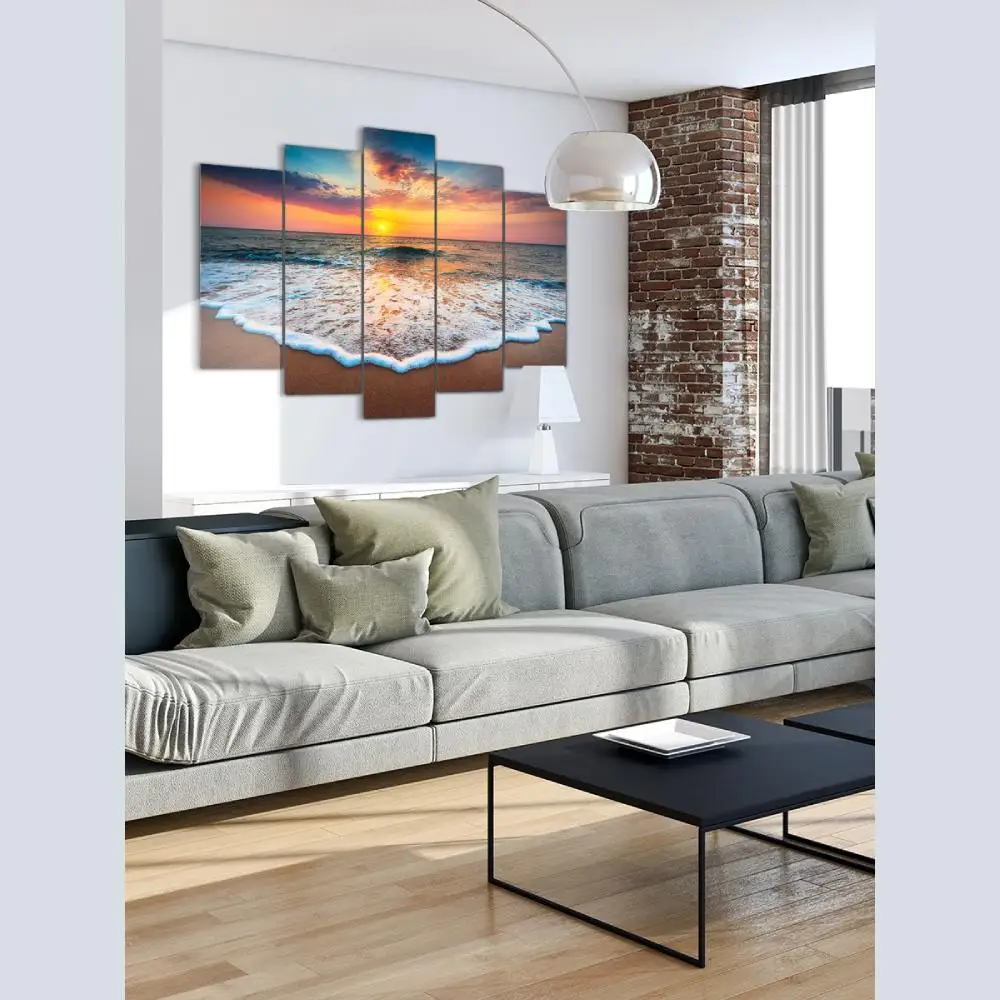 Модуль Дом Модульная картина для интерьера / Картина на стену &quotМорская волна&quot