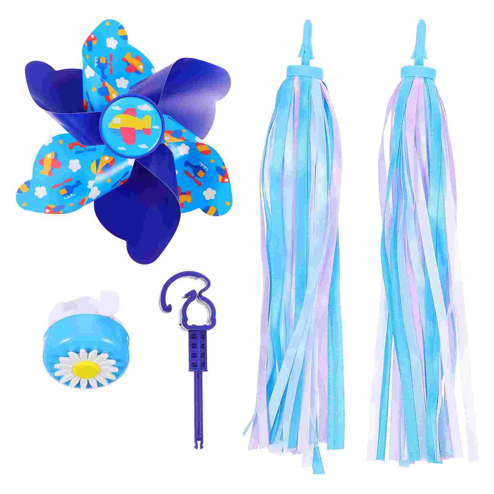

Bike Bell Handlebar Kids Tassel Girls Ribbon Pinwheel Streamers Scooter Kid Accessories Decorations Set Children Toddler