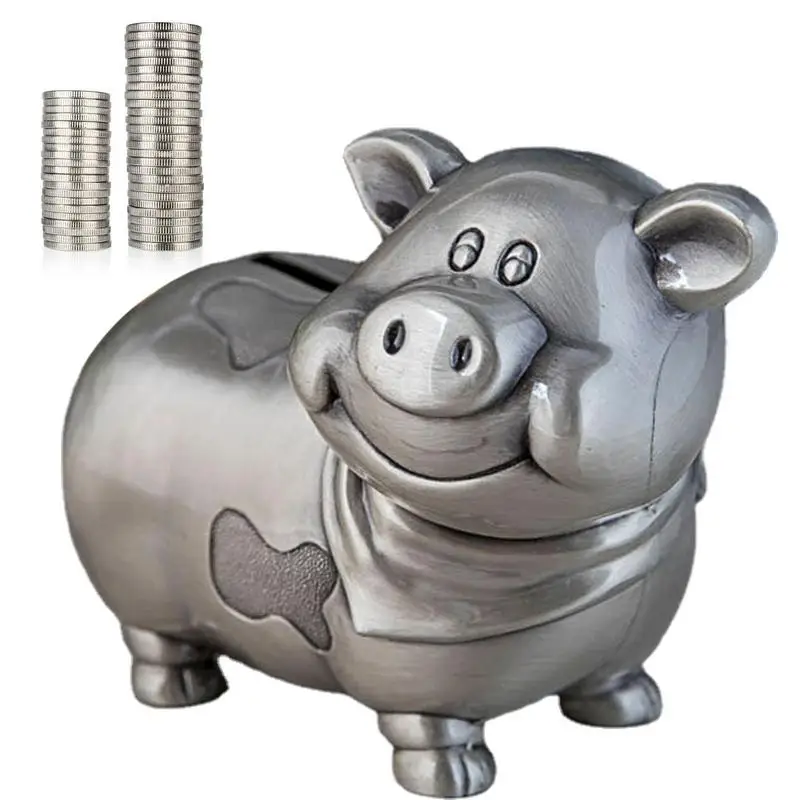 

Coin Bank Pig Sliver Pig Bank Money Jar Year Of The Pig Statue Savings Toy Bank For Kids Animal Relief Piggy Bank Money Box
