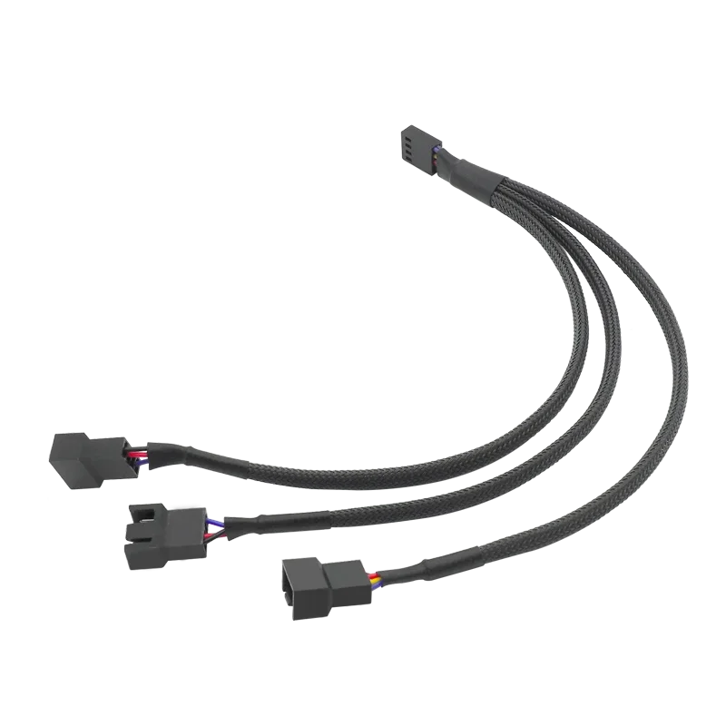 Разветвитель вентилятора 4-контактный кабель адаптера 2 3-контактный