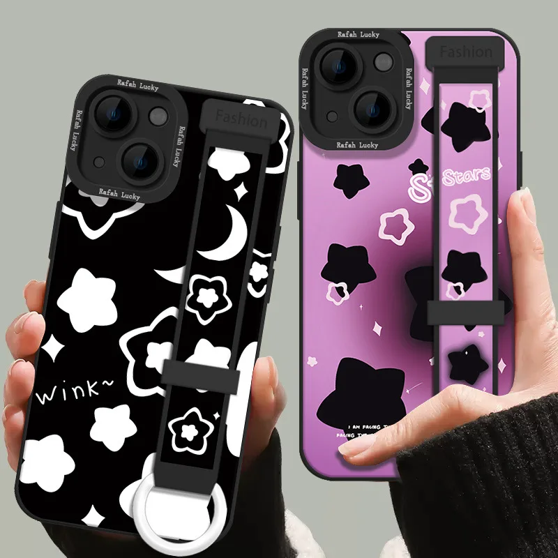 

Чехлы с ремешком на запястье для телефонов iphone 13 12 11 14 pro MAX X XR XS MAX 7 8 Plus, мягкий чехол, чехлы с ремешком на руку