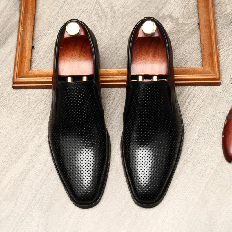 

Brand New Luxury Men Penny Loafer Black Brown Oxford Shoes Genuine Leather Handmade Slip On Dress Shoes Men's Casual Shoes