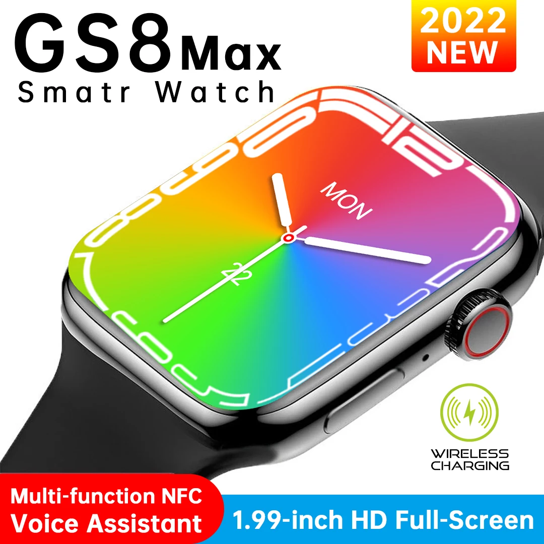 

GS8 Max Smart Watch Series 8 Smartwatch 1.99 inch Full Screen NFC Men Women Bluetooth Sport Watch pk IWO 13 X8 max dt7 max GS7