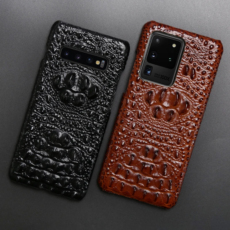 

Кожаный чехол для телефона Samsung S20 Ultra S7 S8 S9 S10 Lite S10e Note 8 9 10 Plus A20 A30 A50 A70 A51 A71 с текстурой под крокодиловую кожу