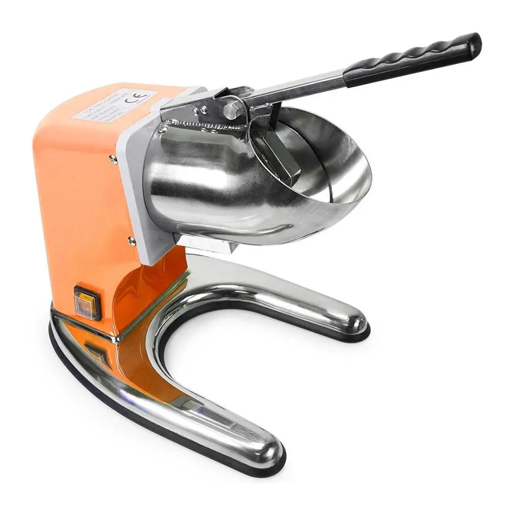 

Commercial Dual Blade 143lb/h Ice Shaver Crusher Shaved Ice Maker Machine Orange