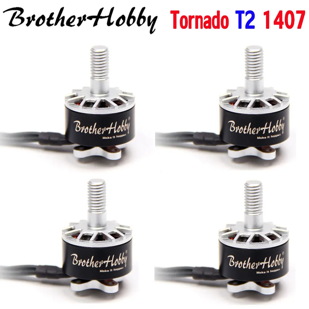 

4PCS Brotherhobby Tornado T2 1407 2800KV 3600KV 4100KV 3-4S Brushless Motor for RC FPV Racing Toothpick Cinewhoop Ducted Drones