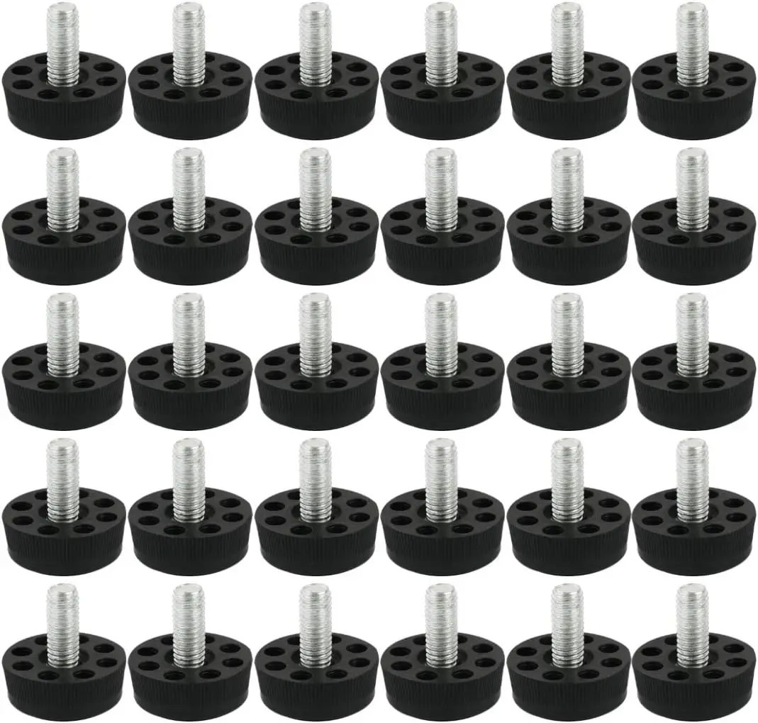 

Furniture Screw On Type Glide Leveling Foot M8x20mm Thread 30PCS