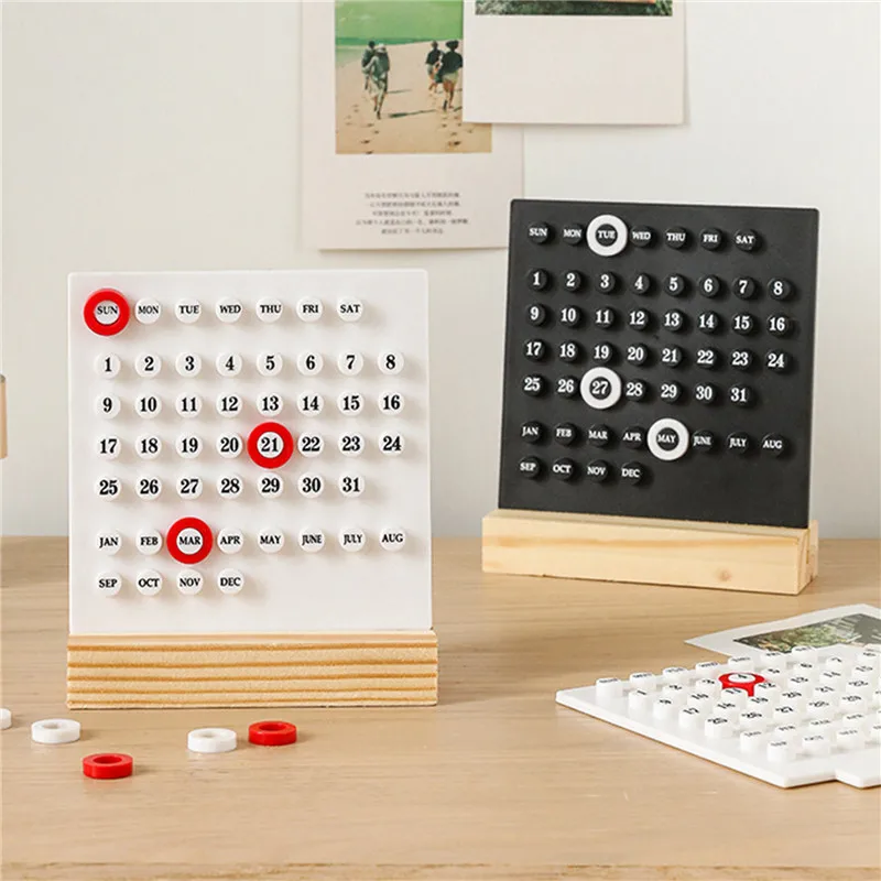Деревянный акриловый настольный календарь | AliExpress