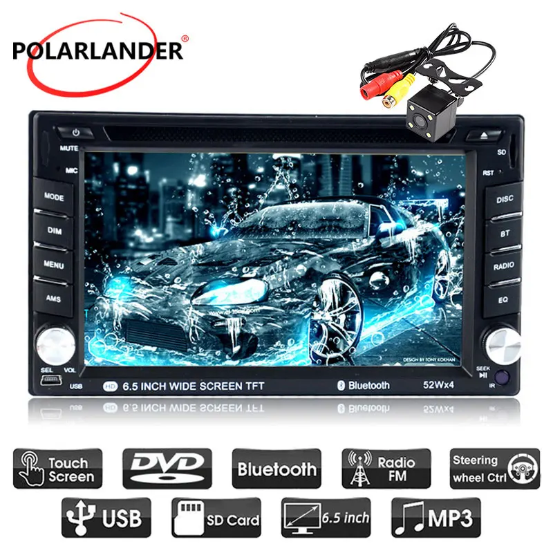 

Autoradio 7" free shipping 2 Din Stereo USB/SD/AUX Bluetooth Touch Screen DVD/CD Player radio cassette player Remote control