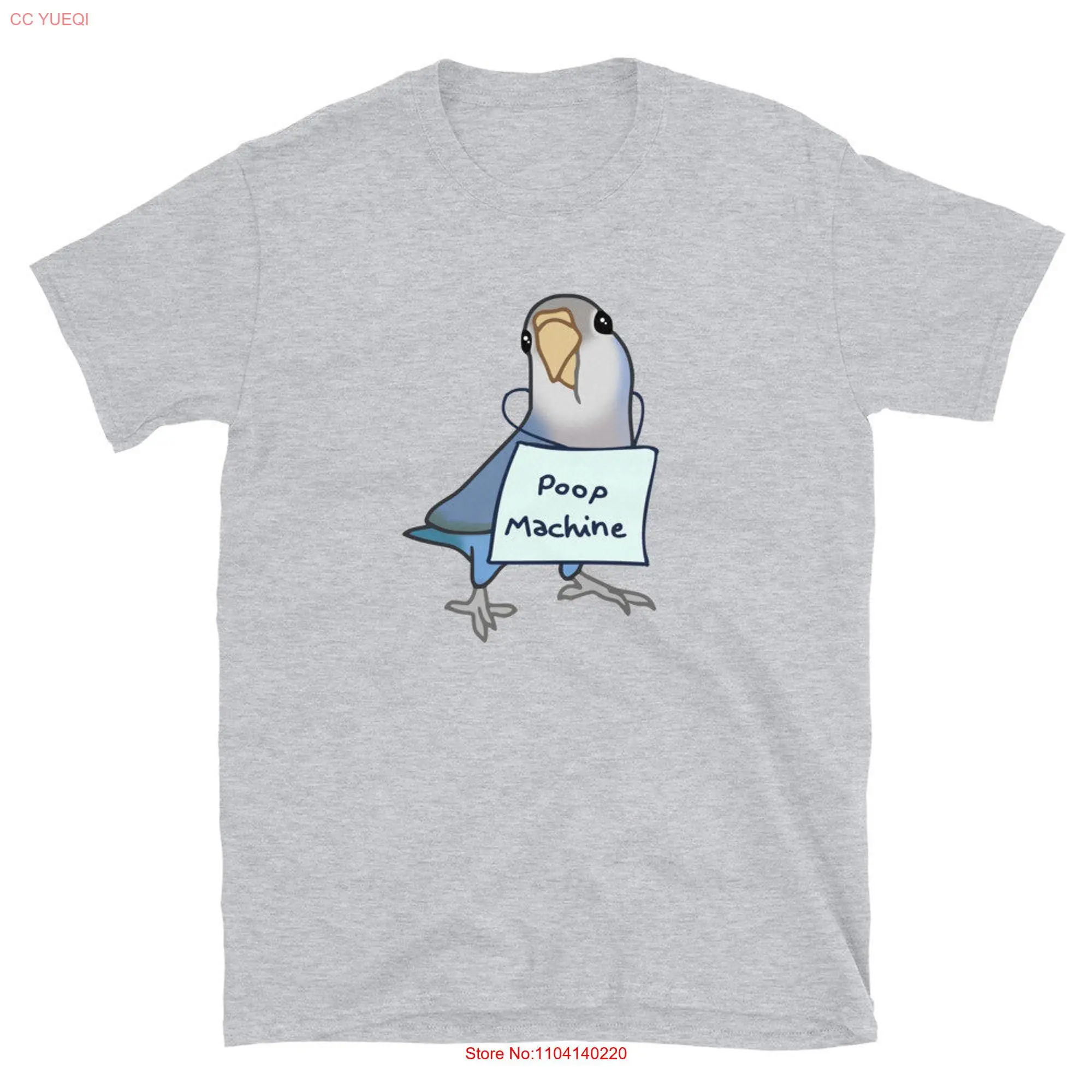 Голубая футболка с машинкой для уборки милый владелец попугаев забавная одежда