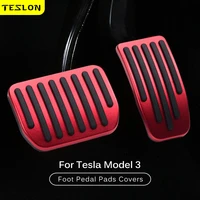 for tesla model 3 car foot pedal pads covers model3 2022 pedals non slip performance foot pedal pads auto aluminum pedal covers