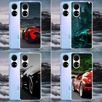 clear phone case for huawei p20 pro p30 p40 pro plus lite 4g p50 pro p smart z 2019 case soft silicone cover the sports cars