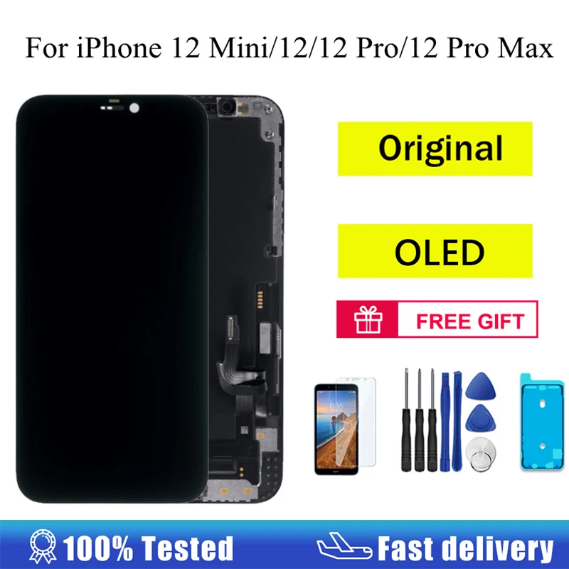 

Original OLED For iPhone X 12 Pro LCD Display Touch Screen Digitizer Assembly Replacement Parts For iPhone X 12 Max XR XS LCD
