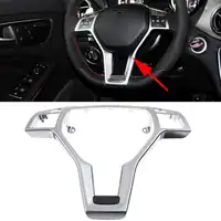 Silver W204 Car Steering Wheel Frame Trim Cover For Mercedes For Benz W176 W204 W212 X156 C117 A Class C E GLA CLA CLS Class