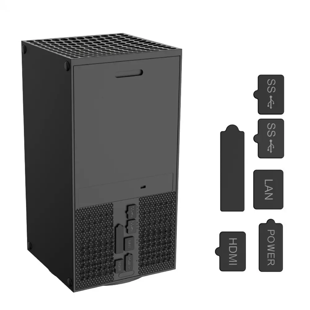 

For Xbox Series X/S Console Dustproof Suit Silicone Dust Plug Pack Protector Dust Proof Mesh Filter Jack Cover Stopper Case Kit