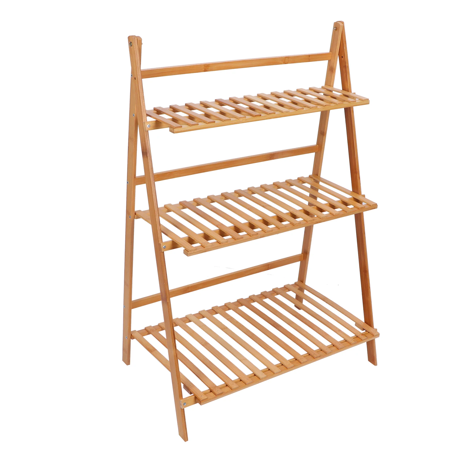 

Multi Layer Foldable Flower Plant Pots Rack for Balcony Living Room Garden Patio(Wood Color) Multi Multi