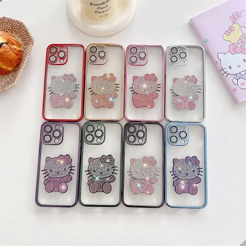 Sanrio Kawaii Hello Kitty IPhone силиконовые чехлы для мобильных телефонов аниме мультфильм