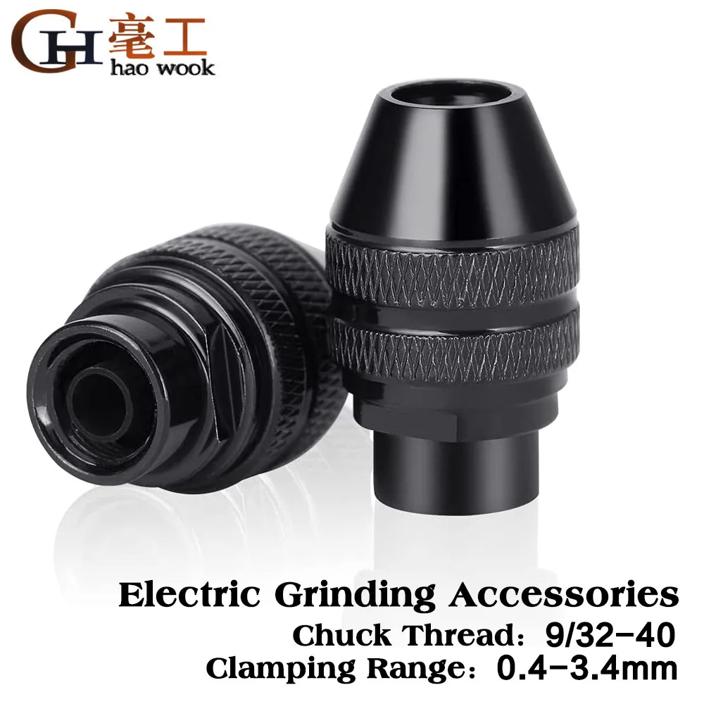 

9/32-40 mini drill chucks keyless drill chuck for dremel Rotary Tools Accessories 0.4-3.4mm small drill chuck for flexible shaft