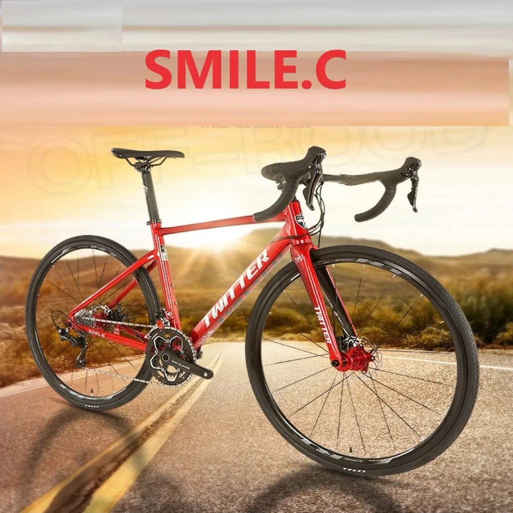 

2022TWITTER Smile RS-24S C-brake Ultra Light Aluminum Road Bike Quick Release Version 135mm Open Inner routing bycicle велосипед