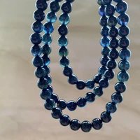 natural blue tourmaline gemstone 3 laps bracelet 6 3mm clear round beads rare women men blue tourmaline aaaaaa