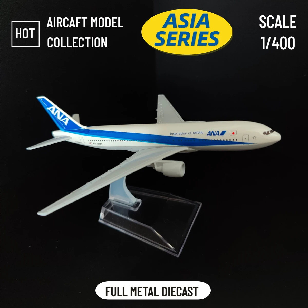 

Scale 1:400 Metal Aviation Replica 15cm Japan ANA Asia Airlines Airplane Diecast Model Plane Miniature Xmas Gift for Boys Kids