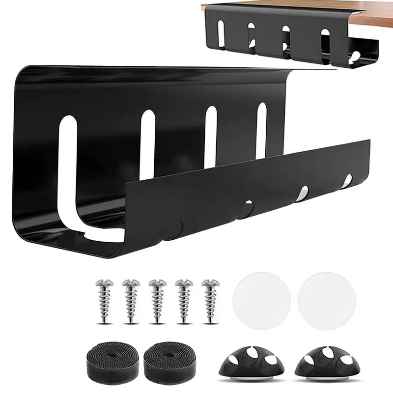 

Лоток управления кабелями, настольное управление кабелями, 2 способа установки, управление кабелями, легированная сталь для компьютера, телевизора, под столом