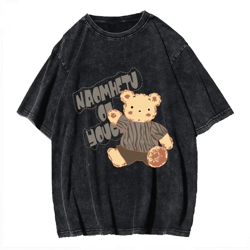 Футболка с коротким рукавом для мужчин и женщин Свободный Топ из чистого хлопка