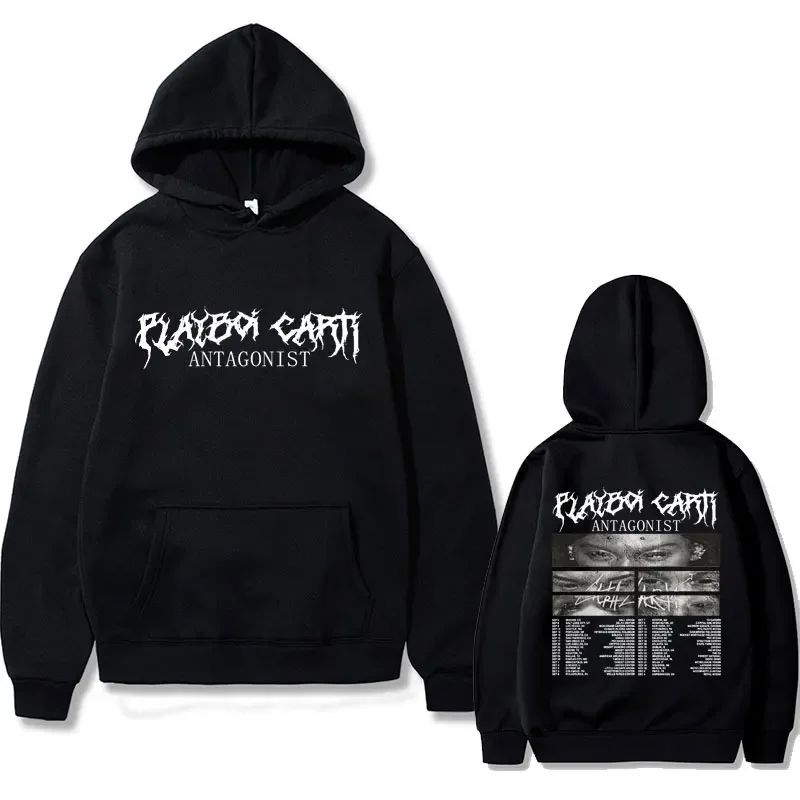 

Playboi Carti Antagonist Tour 2023 Concert Graphic Hoodie Men Women Rapper Trend Sweatshirt 90s Men's Hip Hop Oversized Hoodies