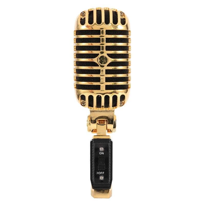 

RISE-Professional Wired Vintage Classic Microphone Dynamic Vocal Mic Microphone For Live Performance Karaoke